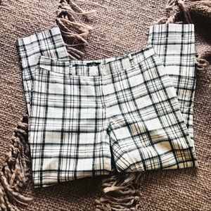 Plaid Cigarette Pants